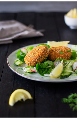 Gluten-free MSC Florentine Fishcake - with salad