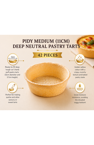 P.QUIND11 - 760.00.042 42pcs 11cm Quiche Tartlet Deep.