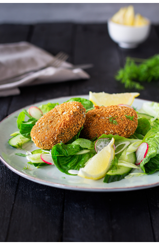 Gluten-free MSC Florentine Fishcake - with salad