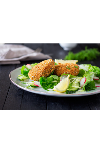 Gluten-free MSC Florentine Fishcake - with salad