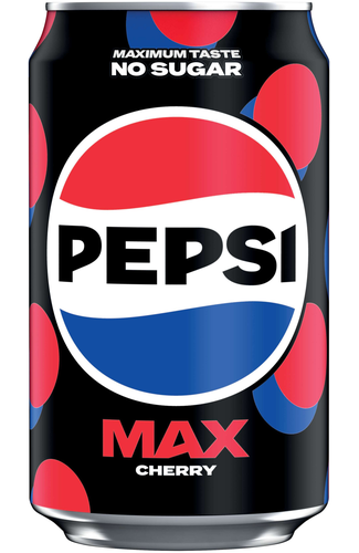 PEPSI MAX CHERRY NO SUGAR COLA CANS 24 X 330ml