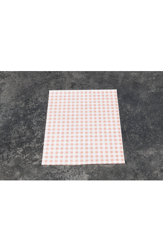 Greaseproof Paper Red Gingham Print 25 x 20cm