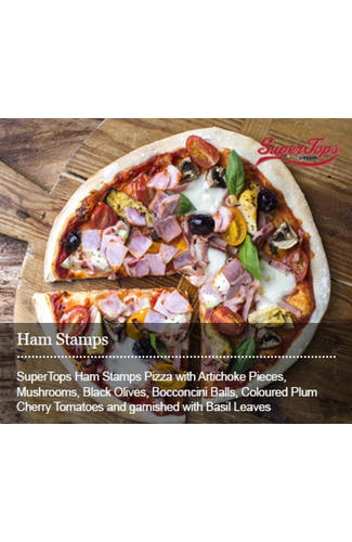Ham Stamps Pizza