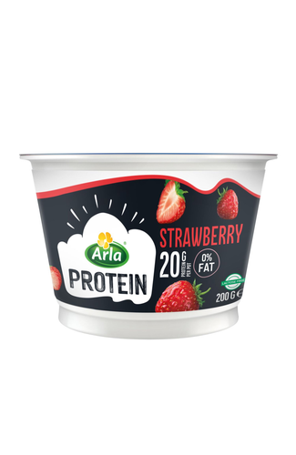 Arla Protein Strawberry yogurt front pack shot